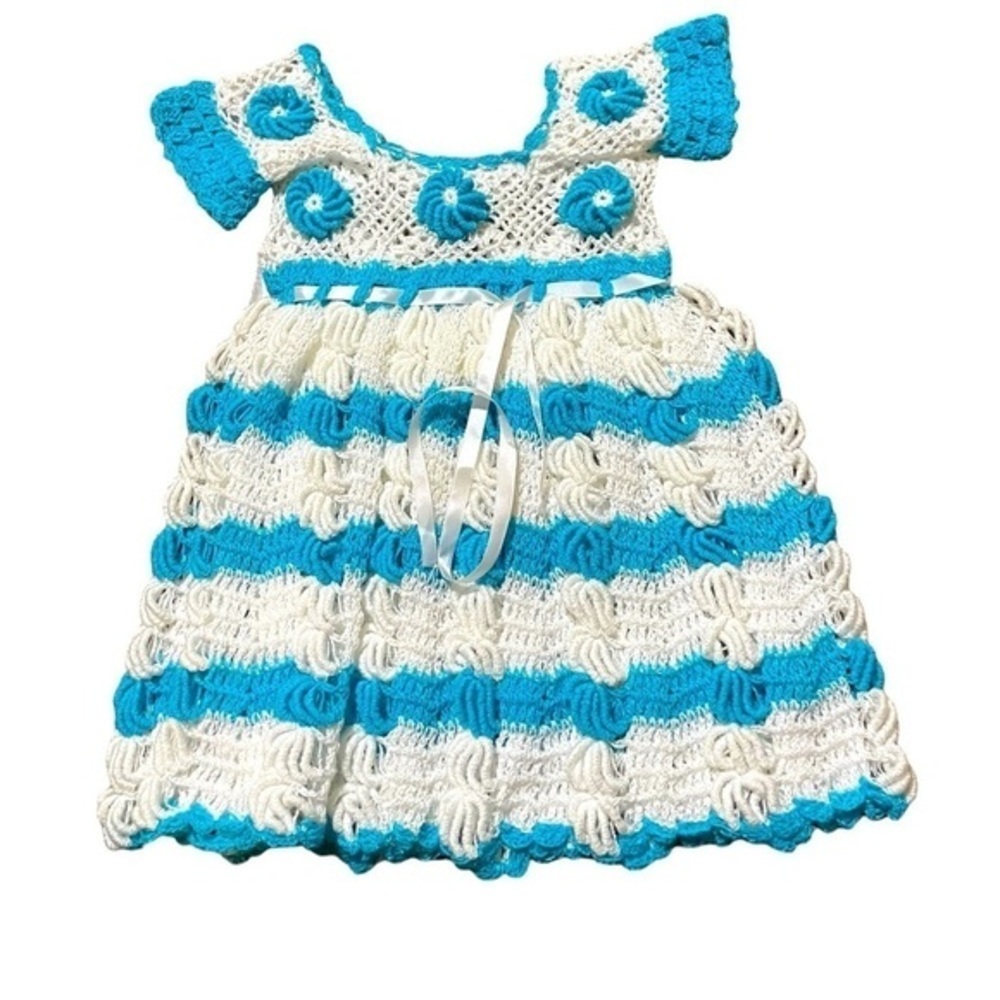 Handmade Croshet‎ baby Dress Sz 12-18 months